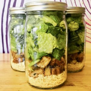 The Mason Jar Exchange Grilled Chicken Caesar Salad