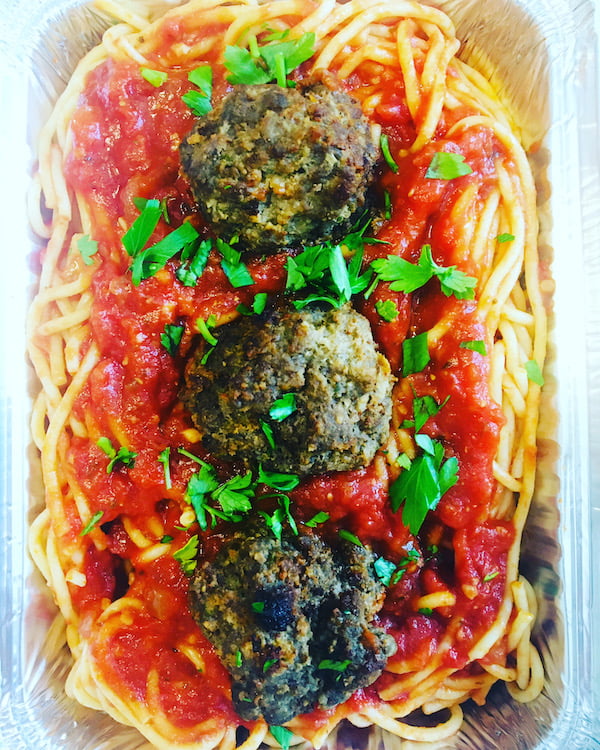 The Mason Jar Exchange Spaghetti and Meatballs