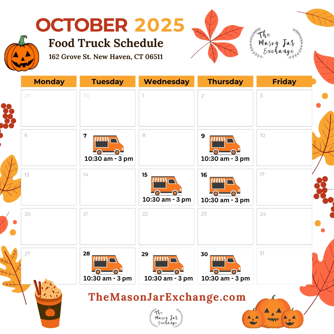 Food Truck Schedule Calendar October 2025